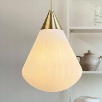 Dyberg Larsen függő lámpa Ballon, Ø 33 cm fehér/réz színű kép