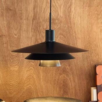 Dyberg Larsen Kay függő lámpa, Ø 50 cm, fekete, fém kép