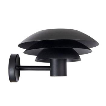 Dyberg Larsen DL25 kültéri fali lámpa, fekete, Ø 25 cm kép