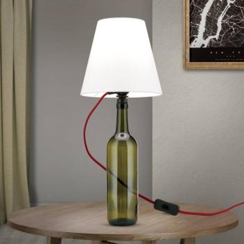 E27-foglalat BOTTLE, sötétvörös kábel, hossza 200 cm kép