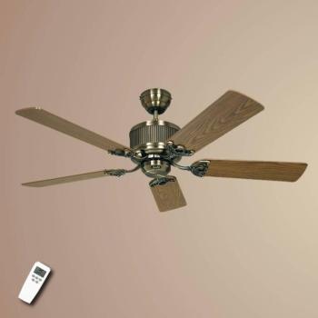 ECO ELEMENTS mennyezeti ventilátor, tölgy/sárgaréz, Ø 132 cm, csendes kép