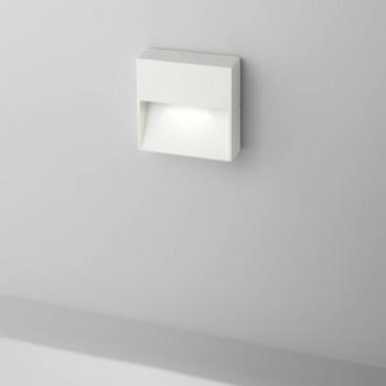 Egger DLS kültéri fali lámpa Vigo Q, fehér 11x11 cm alumínium 3,000 K kép