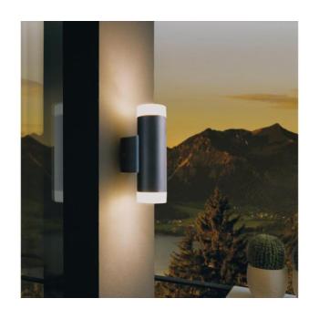 Eglo 13709 - LED Kültéri fali lámpa RIGA 2xGU10/4,6W/230V IP44 fekete 13709 kép