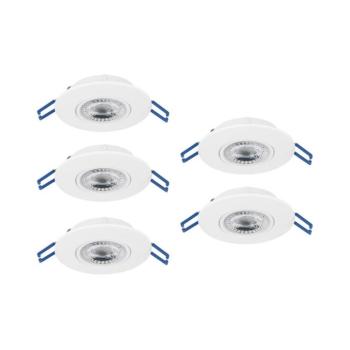 Eglo 300185 - 5 darabos LED beépíthető mennyezeti lámpa GEDREZ LED/4,9W/230V átm. 9 cm fehér 300185 kép