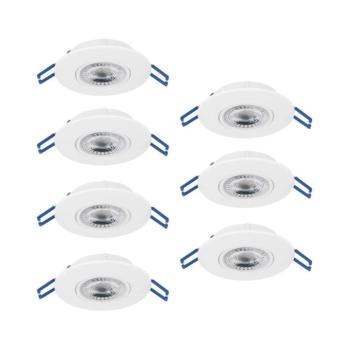 Eglo 300186 - 7 db-os szett GEDREZ beépíthető lámpa LED/4,9W/230V, átm. 9 cm, fehér 300186 kép