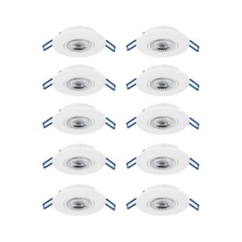 Eglo 300187 - SZETT 10xLED beépíthető mennyezeti lámpa GEDREZ LED/4,9W/230V átm. 9 cm fehér 300187 kép