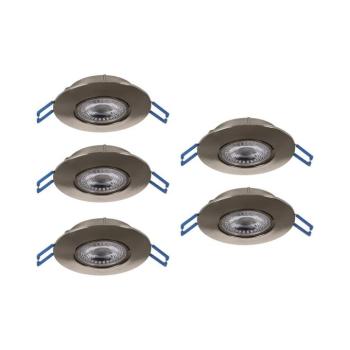 Eglo 300194 - 5 darabos GEDREZ beépíthető mennyezeti LED lámpatest LED/4,9W/230V, átm. 9 cm, króm 300194 kép