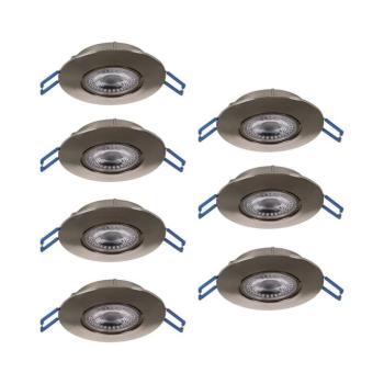 Eglo 300195 - 7 darabos GEDREZ beépíthető LED lámpakészlet, 4,9 W/230 V, Ø 9 cm, króm 300195 kép