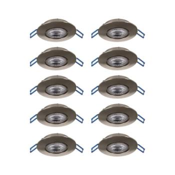Eglo 300196 - 10 darabos LED szett beépíthető mennyezeti lámpa GEDREZ LED/4,9W/230V átm. 9cm króm 300196 kép