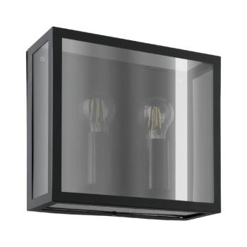 Eglo 31566 - ALAMONTE SMOKE kültéri fali lámpatest 2xE27/40W/230V IP44 fekete 31566 kép