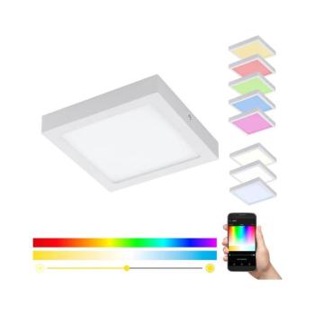 Eglo 33316 - LED RGBW fényerőszabályozható mennyezeti lámpa FUEVA-C LED/15,6W/230V 22,5x22,5cm fehér 33316 kép