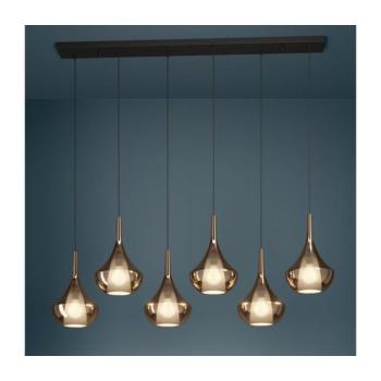 Eglo 390441 - Zsinóros függeszték ALMOSTER 6xE27/28W/230V, rézszínű 390441 kép