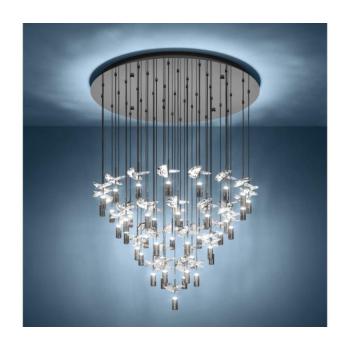 Eglo 390493 - LED csillár kábelen COMAREIRA 43xLED/2,1W/230V 2200/3000/4000K króm 390493 kép