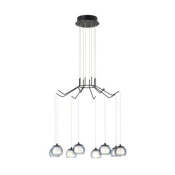 EGLO , 39511 , ROVIGANA , függeszték , 3000 K , LED , 8X3,3W , dimmelhető , IP20 , fekete-átlátszó, fehér kép