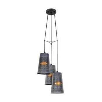 EGLO , 43108 , HONEYBOURNE , függeszték , E27 , 3X60W , IP20 , horganyzott, antikolt arany kép