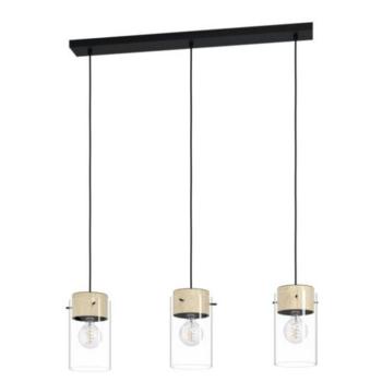 EGLO , 43546 , MADRESELVA , függeszték , E27 , 3X28W , IP20 , barna, átlátszó kép