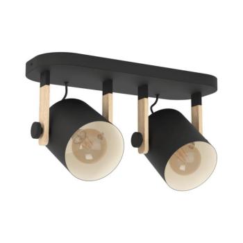 Eglo 43557 - HORNWOOD spotlámpa 2xE27/28W/230V fekete 43557 kép