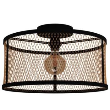 EGLO , 43603 , DELLOW , mennyezeti lámpa , E27 , 1X40W , IP20 , fekete, réz kép