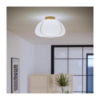 Eglo 44063 - Mennyezeti lámpatest SUMMERHILL 1xE27/40W/230V Ø 40 cm fehér/bézs 44063 kép