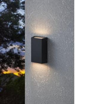 EGLO , 900886 , SPONGANO , fali lámpa , 3000K, 4000K, 5000K, 6500K , LED , 2X5W , IP65 , átlátszó kép