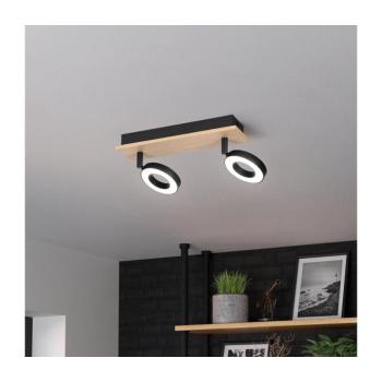 Eglo 901203 - LED spotlámpa RIELVES 2xLED/4,2W/230V fekete/barna 901203 kép