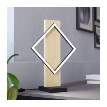 Eglo 901932 - LED asztali lámpa BOYAL LED/13W/230V fekete/bézs 901932