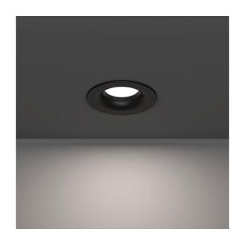 Eglo 902273 -LED fürdőszobai süllyesztett mennyezeti lámpa SALABATE LED/4,9W/230V átm.8,8cm IP65 fekete 902273 kép