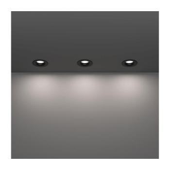 Eglo 902274 - 3 db-os SALABATE fürdőszobai süllyesztett LED lámpakészlet, 4,9W/230V, átm.8,8cm, IP65, fekete 902274 kép