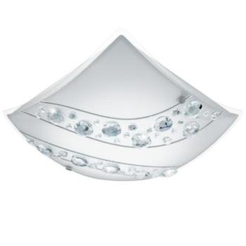 EGLO , 95578 , NERINI , fali-mennyezeti lámpa , 4000 K , LED , 16W , IP20 , fehér, fekete, átlátszó kép