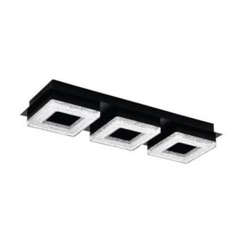 EGLO , 99325 , FRADELO 1 , fali-mennyezeti lámpa , 3000 K , LED , 3X3,5W , IP20 , fekete, átlátszó kép