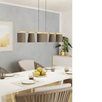 EGLO , 99487 , ALMEIDA 2 , függeszték , E14 , 5X40W , IP20 , cappuccino, réz kép