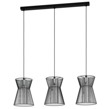 EGLO , 99634 , MASETA , függeszték , E27 , 3X40W , IP20 , fekete-átlátszó kép