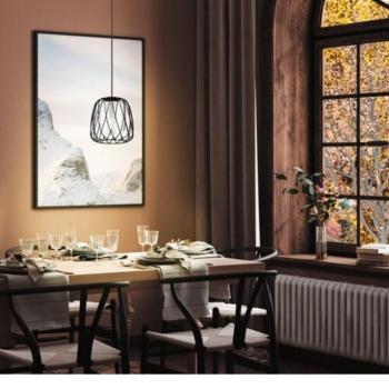 EGLO , 99705 , FLORESTA , függeszték , E27 , 1X40W , IP20 , fekete-átlátszó kép