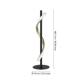 EGLO CONAPRATO LED asztali világítás, fekete/réz, 47 cm, CCT kép