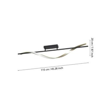 EGLO CONAPRATO LED mennyezeti lámpa, fekete/réz, 115 cm, CCT kép