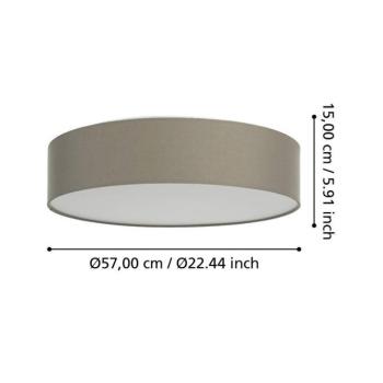 EGLO connect Romao-Z LED lámpa, Ø 57 cm, taupe kép