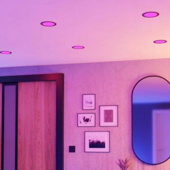 EGLO connect Smart LED beépíthető lámpa Fueva 6-Z, szürke, Ø 16 cm kép