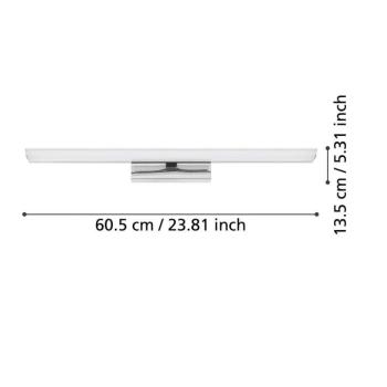 EGLO connect Smart LED tükör lámpa Tabiano-Z, 60,5 cm, króm kép
