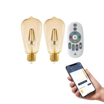 EGLO connect-z E27 ST64 lámpa 5.5W 500lm 2200K 2db EGLO connect-z E27 ST64 kép