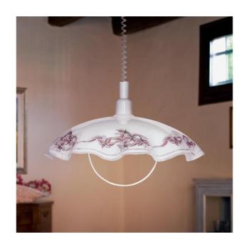 EGLO , 3041 , VETRO , függeszték , E27 , 1X60W , IP20 , fehér, lila, fekete kép