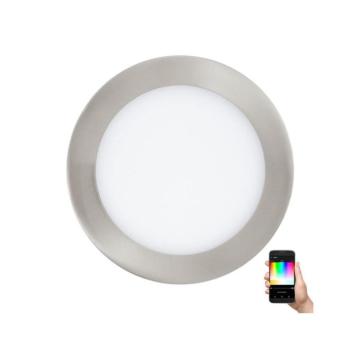 LED panel , 12W , süllyesztett , kerek , dimmelhető , RGB , CCT , nikkel keret , EGLO , Connect , FUEVA-C , 32754 kép