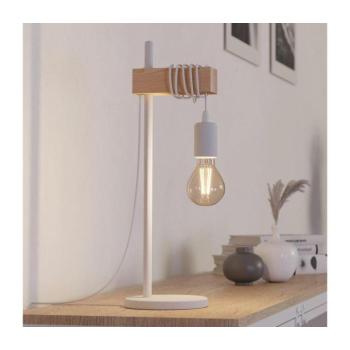 LED lámpa , asztali , E27 , acél , fa , fehér , EGLO , TOWNSHEND , 33163 kép