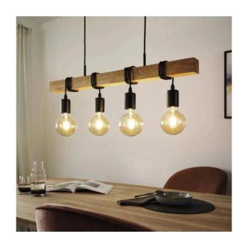 Eglo 33378 - LED Csillár zsinóron TOWNSHEND 4xE27/4W/230V 2200K bézs/fekete 33378 kép