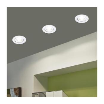 EGLO , 33391 , SALICETO , süllyesztett lámpa , 4000 K , LED , 3X6W , Dimmelhető , IP20 , átlátszó, fehér kép