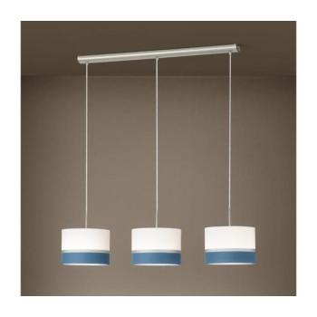 EGLO , 39555 , SPALTINI , függeszték , E27 , 3X60W , IP20 , fehér, ezüst, kék kép