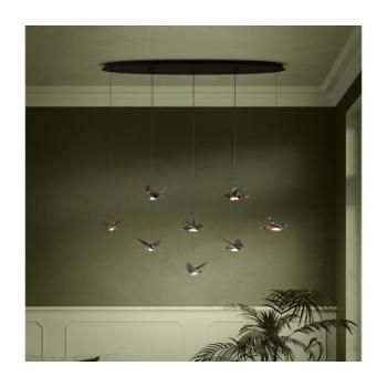 Eglo 390055 - LED Dimmelhető csillár zsinóron PARATEBUENO 8xLED/4,2W/230V fekete 390055 kép