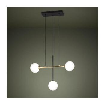 Eglo 390177 - Csillár zsinóron PAZ 3xE14/40W/230V arany/fekete 390177 kép
