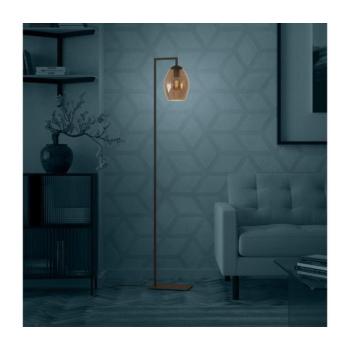 EGLO , 390255 , ESTANYS 1 , állólámpa , E27 , 1X40W , barna-átlátszó kép
