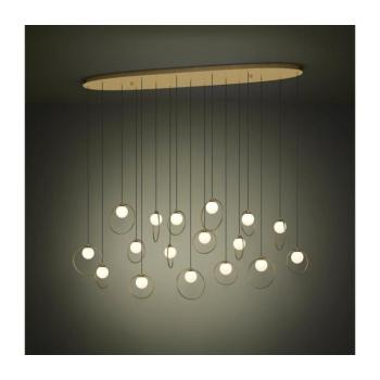 Eglo 390348 - LED Dimmelhető csillár zsinóron PORTOCOLOM 17xLED/3W/230V arany 390348 kép
