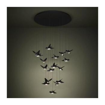 Eglo 390352 - LED Dimmelhető csillár zsinóron PARATEBUENO 17xLED/3W/230V fekete 390352 kép